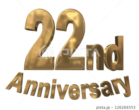 3DCG文字「22nd Anniversary/22周年マークキラキラ」 126268353