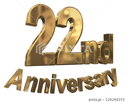 3DCG文字「22nd Anniversary/22周年マークキラキラ」 126268355