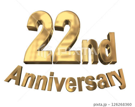 3DCG文字「22nd Anniversary/22周年マークキラキラ」 126268360