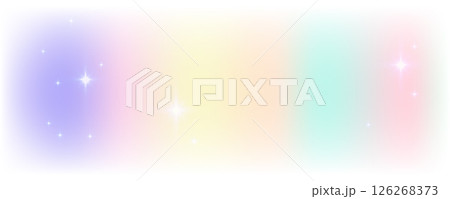 Rainbow pastel gradient background, unicorn pattern with glitters on pink sky Rainbow pastel gradient background, unicorn pattern with glitters on pink sky 126268373