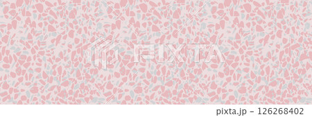 Seamless pink terrazzo pattern with marble texture. Modern abstract vector design 126268402