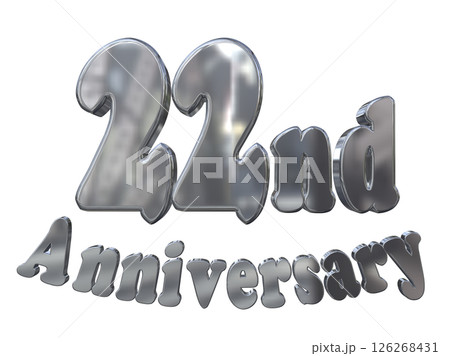 3DCG文字「22nd Anniversary/22周年マークキラキラ」 126268431