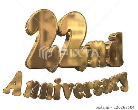 3DCG文字「22nd Anniversary/22周年マークキラキラ」 126268504