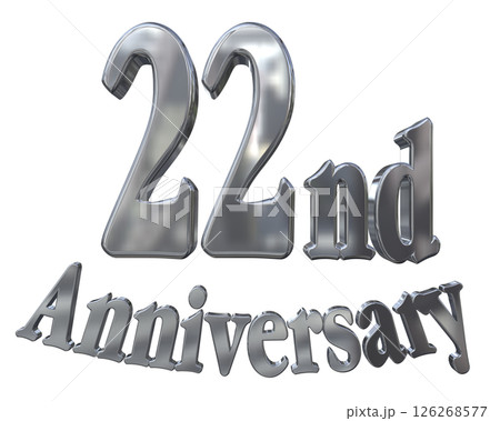 3DCG文字「22nd Anniversary/22周年マークキラキラ」 126268577