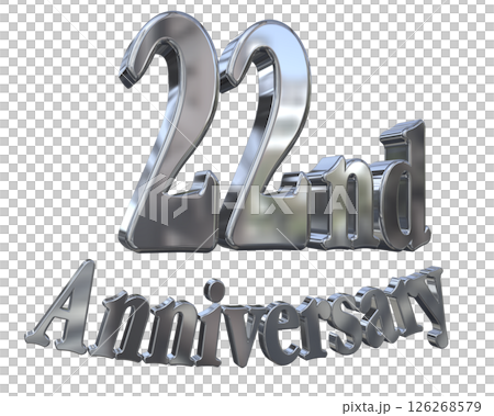 3DCG文字“22週年/22週年紀念馬克·斯帕克” 3DCG文字“22週年/22週年紀念馬克·斯帕克” 126268579