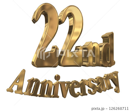 3DCG文字「22nd Anniversary/22周年マークキラキラ」 126268711