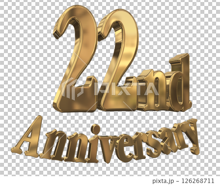 3DCG文字「22nd Anniversary/22周年マークキラキラ」 126268711