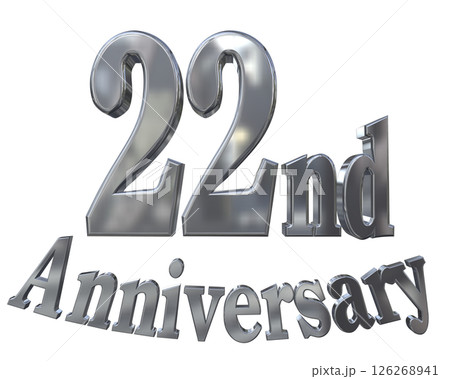 3DCG文字「22nd Anniversary/22周年マークキラキラ」 126268941