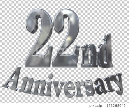 3DCG text "22nd Anniversary/22nd Anniversary Mark Sparkle" 126268941