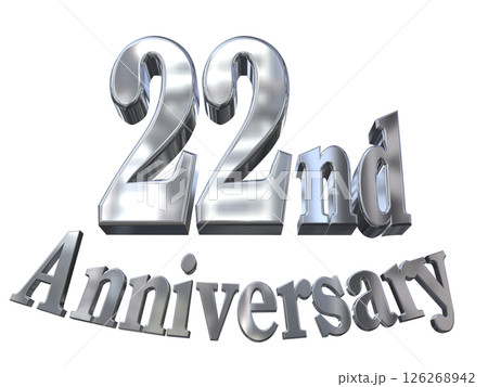 3DCG文字「22nd Anniversary/22周年マークキラキラ」 126268942