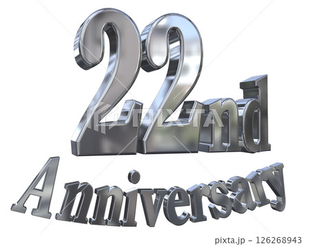 3DCG文字「22nd Anniversary/22周年マークキラキラ」 126268943