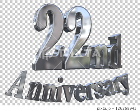 3DCG文字「22nd Anniversary/22周年マークキラキラ」 126268943
