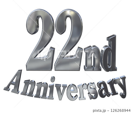 3DCG文字「22nd Anniversary/22周年マークキラキラ」 126268944