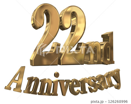 3DCG文字「22nd Anniversary/22周年マークキラキラ」 126268996
