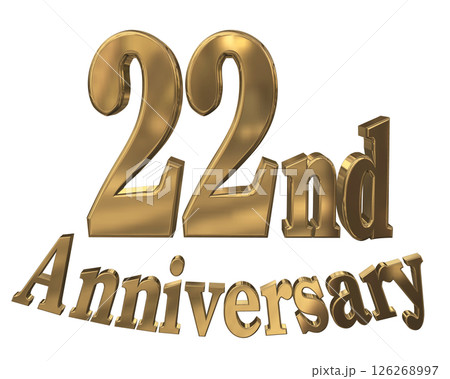 3DCG文字「22nd Anniversary/22周年マークキラキラ」 3DCG文字「22nd Anniversary/22周年マークキラキラ」 126268997