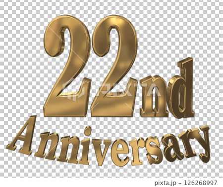 3DCG文字「22nd Anniversary/22周年マークキラキラ」 3DCG文字「22nd Anniversary/22周年マークキラキラ」 126268997