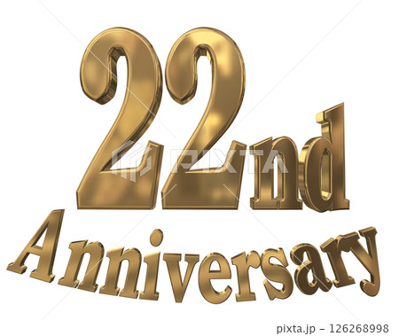 3DCG文字「22nd Anniversary/22周年マークキラキラ」 126268998