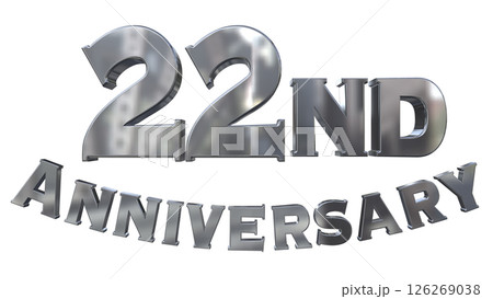 3DCG文字「22nd Anniversary/22周年マークキラキラ」 126269038