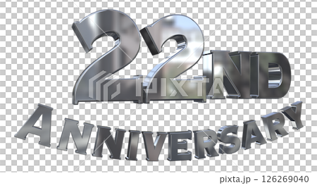 3DCG text "22nd Anniversary/22nd Anniversary Mark Sparkle" 126269040