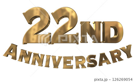 3DCG文字「22nd Anniversary/22周年マークキラキラ」 126269054