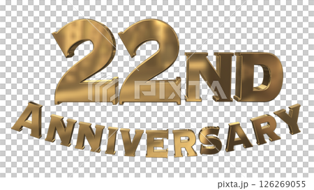 3DCG文字“22週年/22週年紀念馬克·斯帕克” 126269055