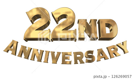 3DCG文字「22nd Anniversary/22周年マークキラキラ」 126269057