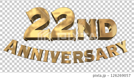 3DCG文字「22nd Anniversary/22周年マークキラキラ」 126269057