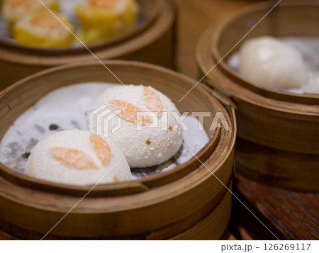 飲茶・せいろの中のうさぎ点心 126269117