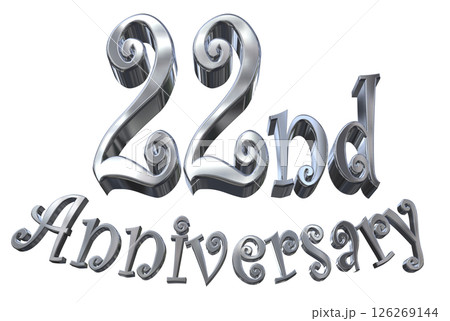 3DCG文字「22nd Anniversary/22周年マークキラキラ」 3DCG文字「22nd Anniversary/22周年マークキラキラ」 126269144