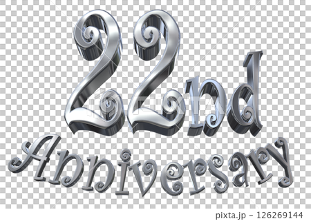 3DCG文字「22nd Anniversary/22周年マークキラキラ」 3DCG文字「22nd Anniversary/22周年マークキラキラ」 126269144