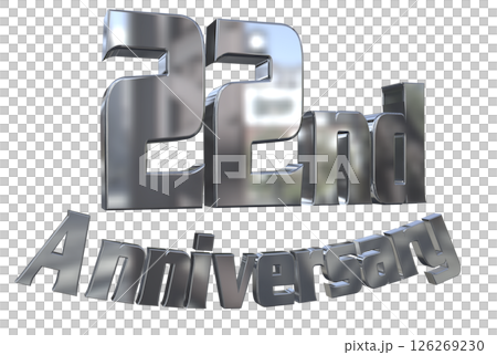 3DCG text "22nd Anniversary/22nd Anniversary Mark Sparkle" 126269230