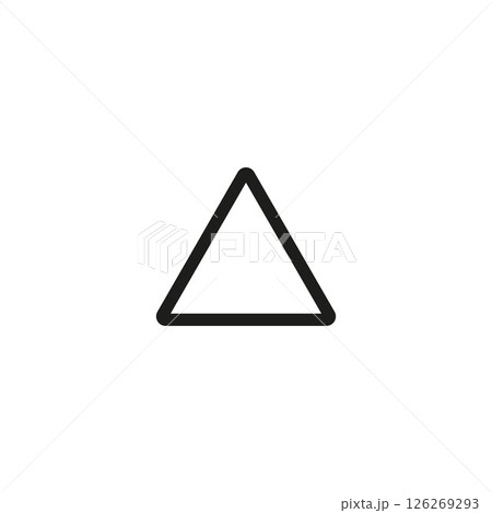 Triangle Icon Vector on white background. Flat and Trendy Sign Symbol Illustration. simple icon Triangle Icon Vector on white background. Flat and Trendy Sign Symbol Illustration. simple icon 126269293