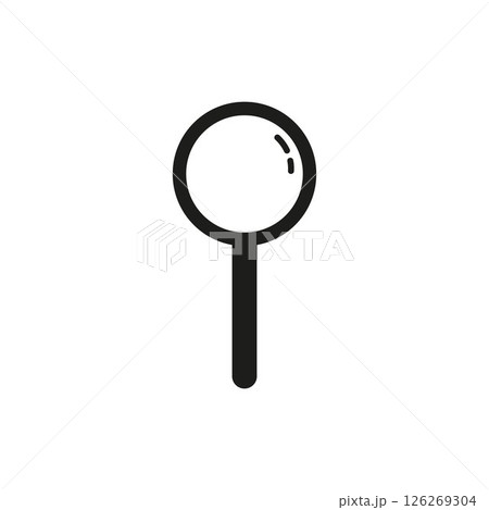 Magnifying glass icon, magnifier or loupe sign. Search icon. eps10 126269304