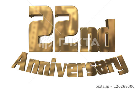 3DCG文字「22nd Anniversary/22周年マークキラキラ」 126269306