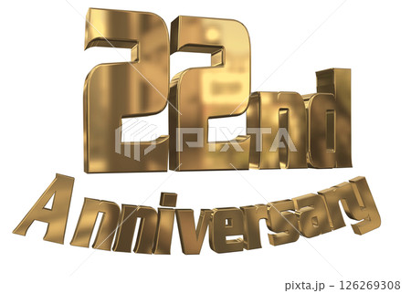 3DCG文字「22nd Anniversary/22周年マークキラキラ」 126269308