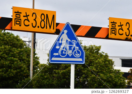 自転車が通行出来る横断歩道_01 126269327