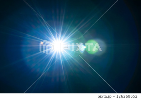 Sun flare on the black background 126269652
