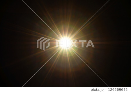 Sun flare on the black background 126269653