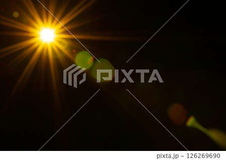 Sun flare on the black background 126269690