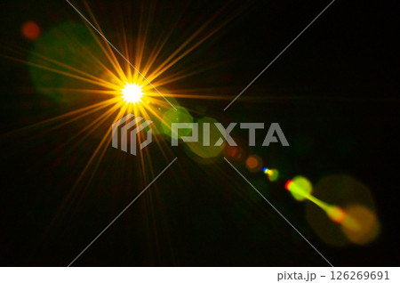 Sun flare on the black background 126269691