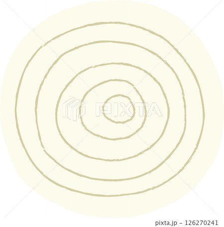 シンプルな手描きの玉ねぎ断面イラスト 126270241