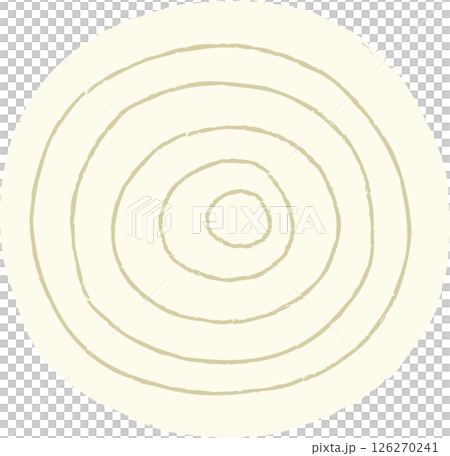 Simple hand-drawn onion cross section illustration 126270241