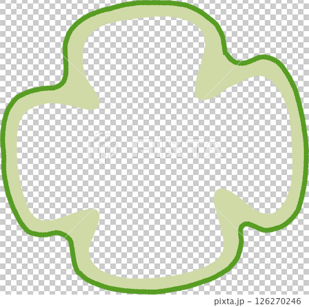 シンプルな手描きのピーマンの断面イラスト 126270246