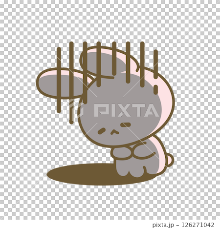 ものすごく落ち込んだうさぎ 126271042
