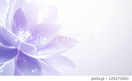 光り輝く幻想的な紫の花のデジタルアート 126271603