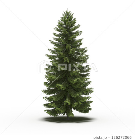 large tree with a shadow under it, isolated on a transparent background, 3D illustration, cg render large tree with a shadow under it, isolated on a transparent background, 3D illustration, cg render 126272066