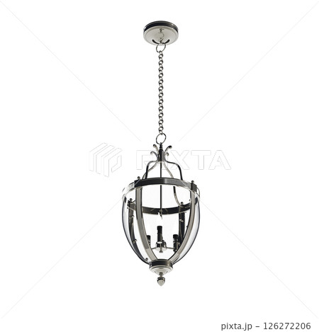 chandelier on the ceiling isolated on transparent background, hanging lamp, pendant light, 3D illustration, cg render chandelier on the ceiling isolated on transparent background, hanging lamp, pendant light, 3D illustration, cg render 126272206