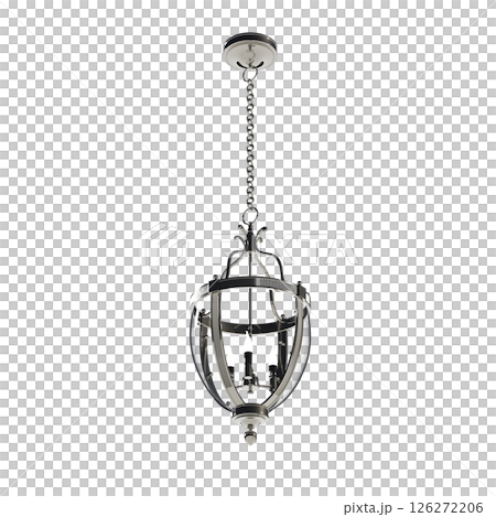 chandelier on the ceiling isolated on transparent background, hanging lamp, pendant light, 3D illustration, cg render chandelier on the ceiling isolated on transparent background, hanging lamp, pendant light, 3D illustration, cg render 126272206