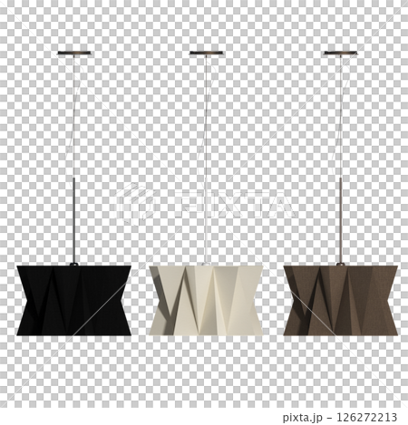 chandelier on the ceiling isolated on transparent background, hanging lamp, pendant light, 3D illustration, cg render 126272213