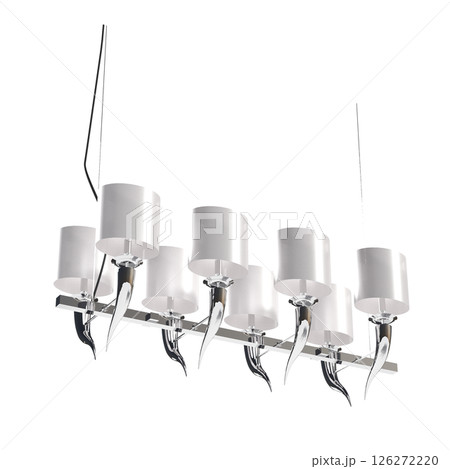 chandelier on the ceiling isolated on transparent background, hanging lamp, pendant light, 3D illustration, cg render chandelier on the ceiling isolated on transparent background, hanging lamp, pendant light, 3D illustration, cg render 126272220